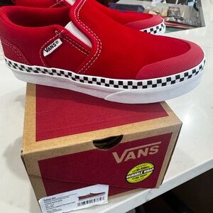 Vans Red Slip-On Sneakers